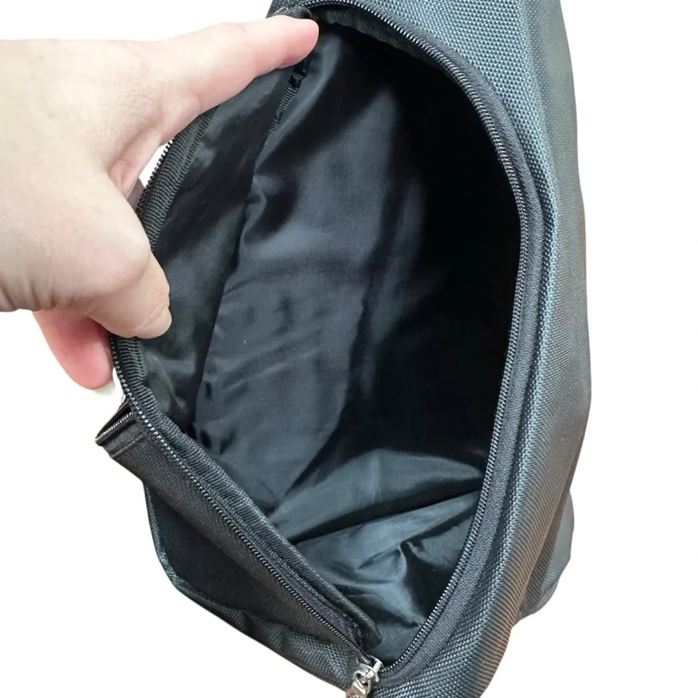 Ballistic Nylon Black Sling Crossbody Triangular Bag backpack single strap